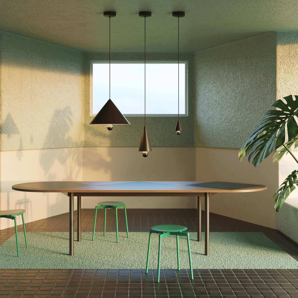 Petite Friture Cherry Pendant Light in cherry, designed by Constance Guisset, a French design publisher