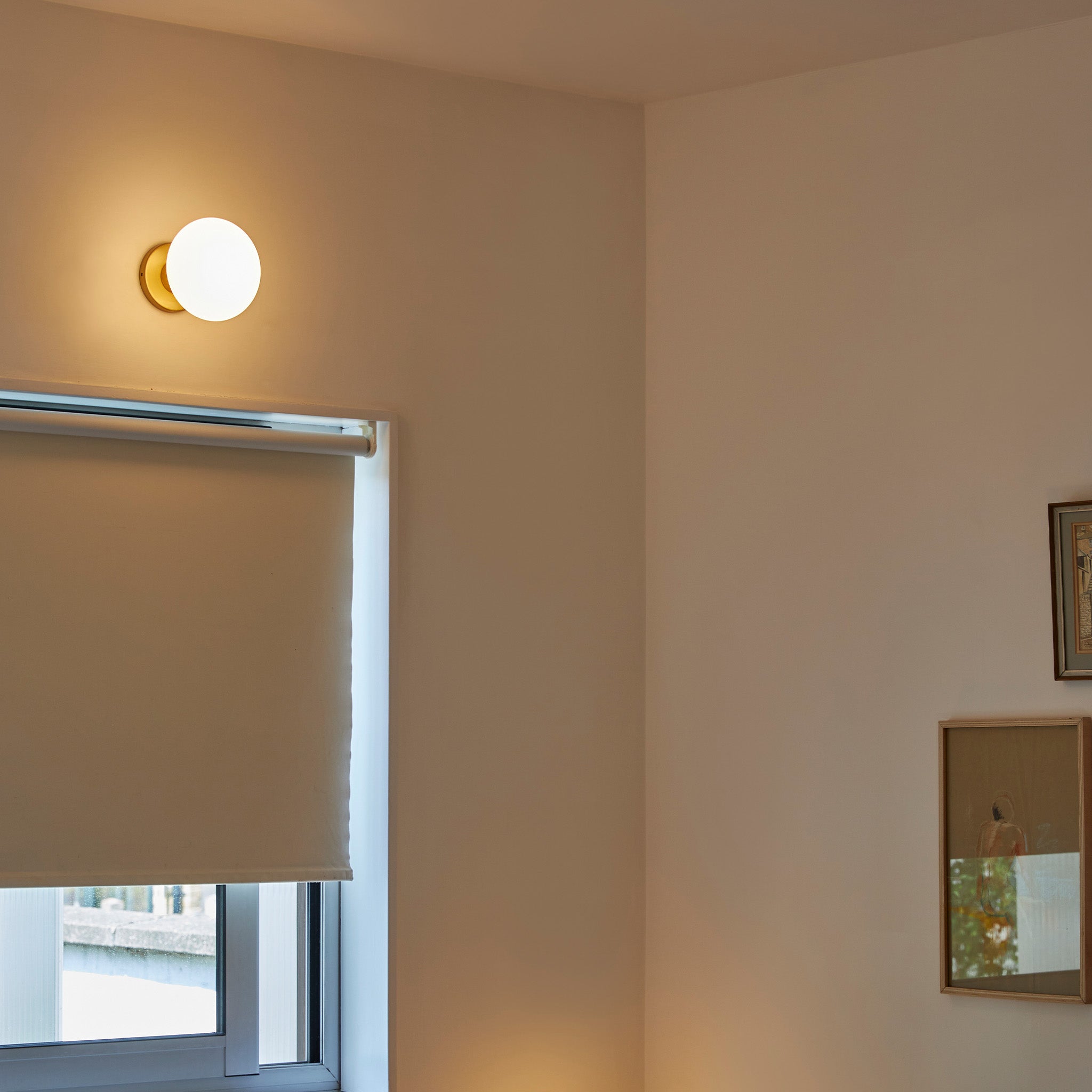 Lochan Wall Light in Brass with Oval bulb, lifestyle setting