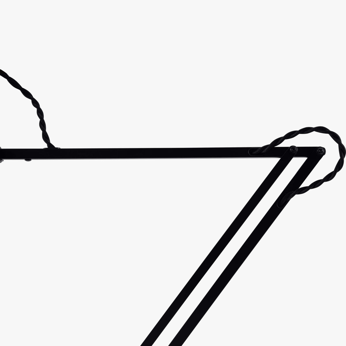 Detail of Anglepoise Original 1227 Desk Lamp in Opal Blue, black nickel-plated fittings