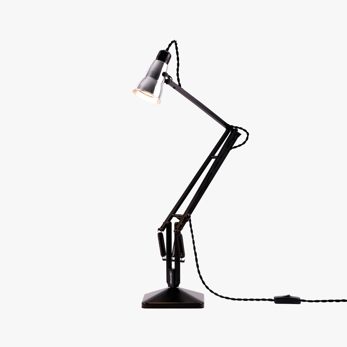 Anglepoise Original 315 Desk Lamp in Aluminum and Black, alternate view, polished aluminum
