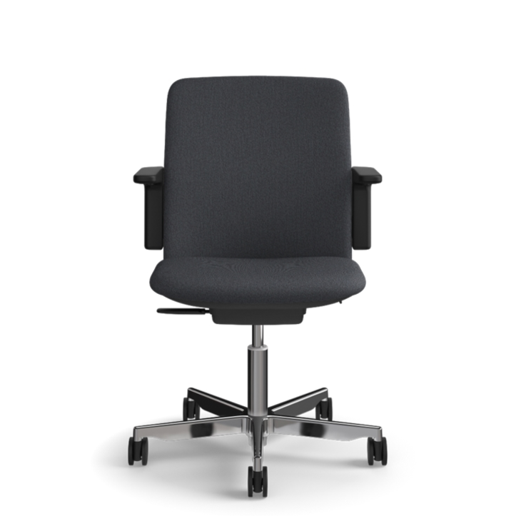 Humanscale Path Task Chair - Aluminum Frame Knit Glacier - Front View