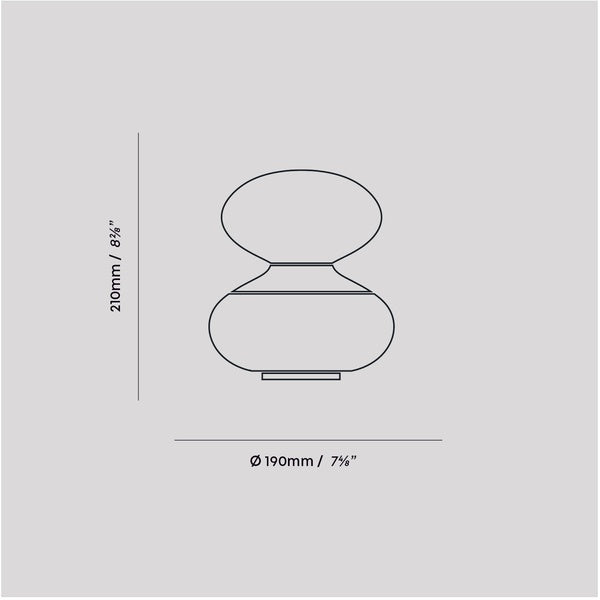 Tala Reflection Oval Table Lamp, lit preview