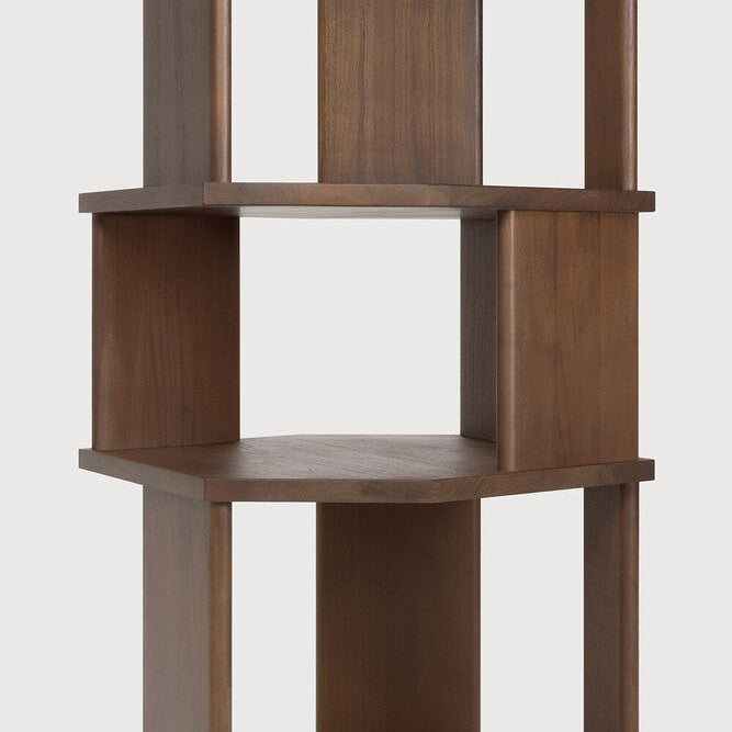 Ethnicraft Stairs Column in teak, FSC-certified solid teak with varnished finish, Belgian solid wood furniture