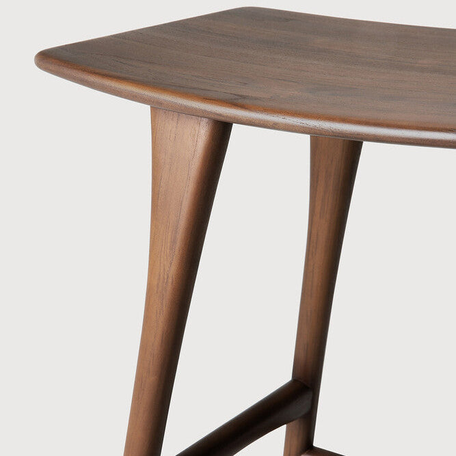 Ethnicraft Osso Stool in teak, FSC-certified solid teak