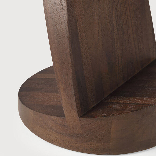 Ethnicraft Oblic Side Table in teak, FSC-certified solid teak with varnished finish