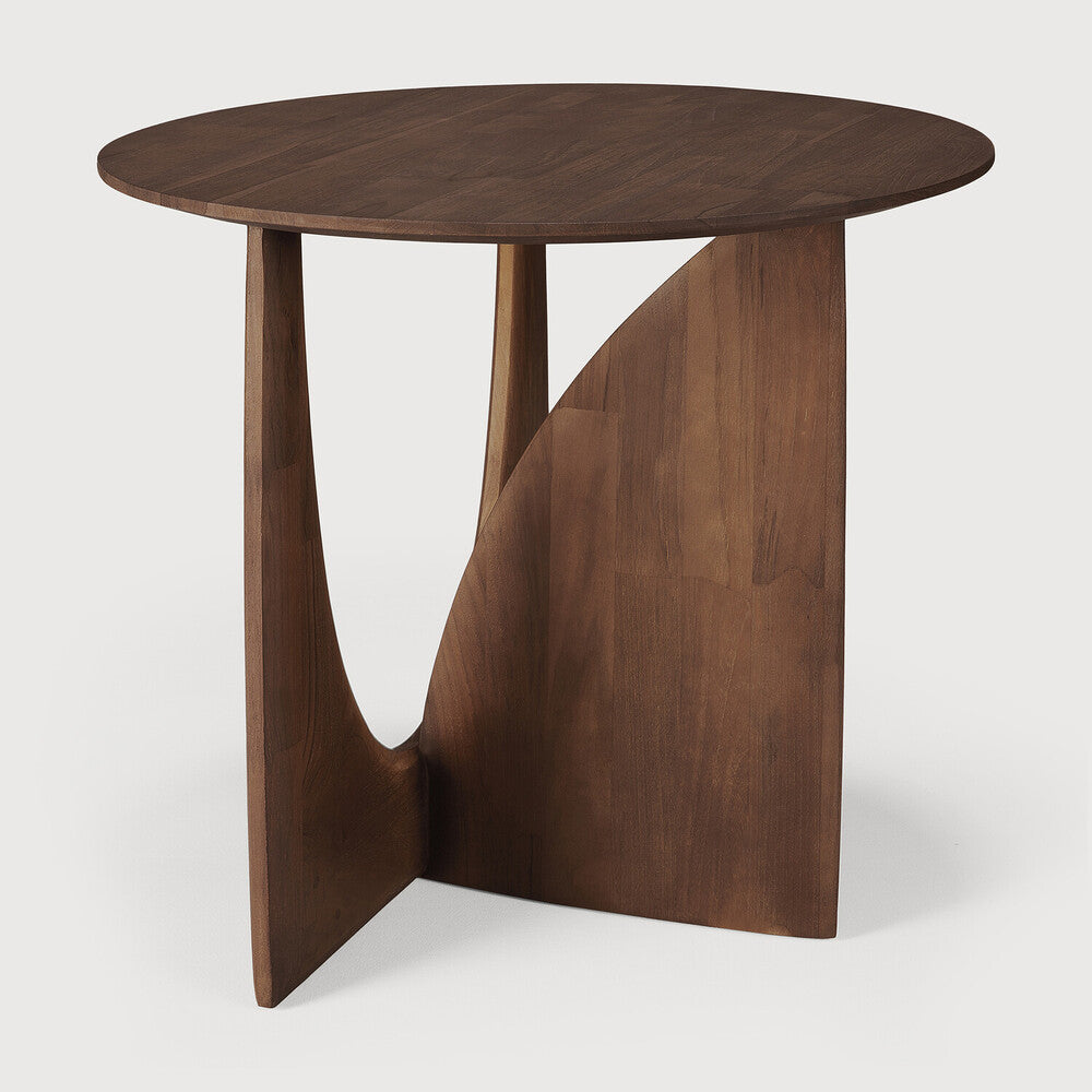 Ethnicraft Geometric Side Table, FSC-certified solid wood furniture by Belgian brand