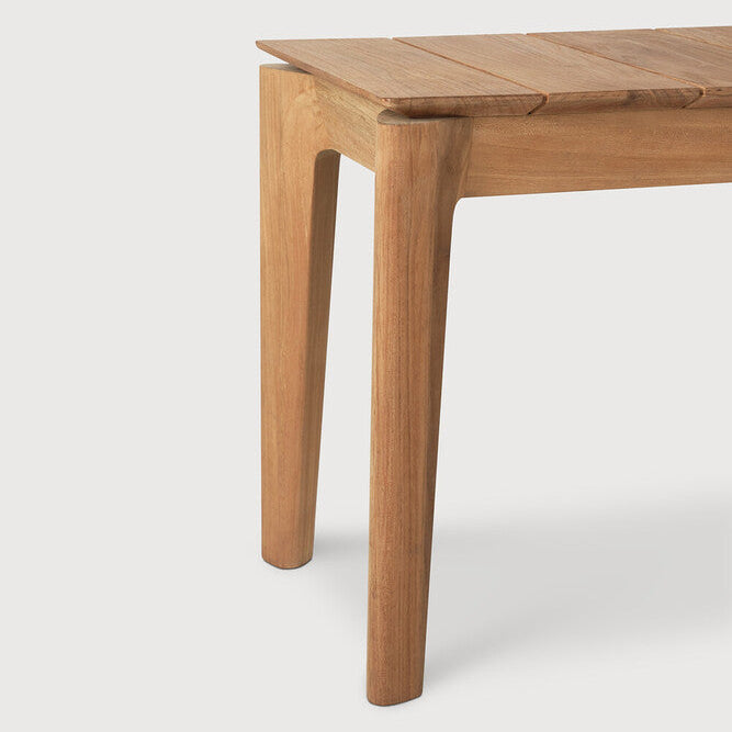 Detail of Ethnicraft Bok Outdoor Bench in Teak, no cushion