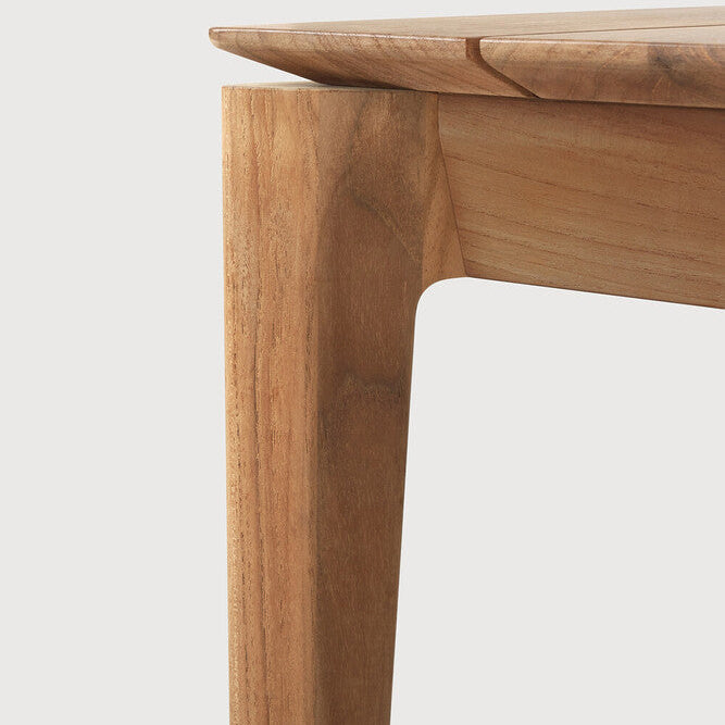 Detail of Ethnicraft Bok Outdoor Bench in Teak, no cushion
