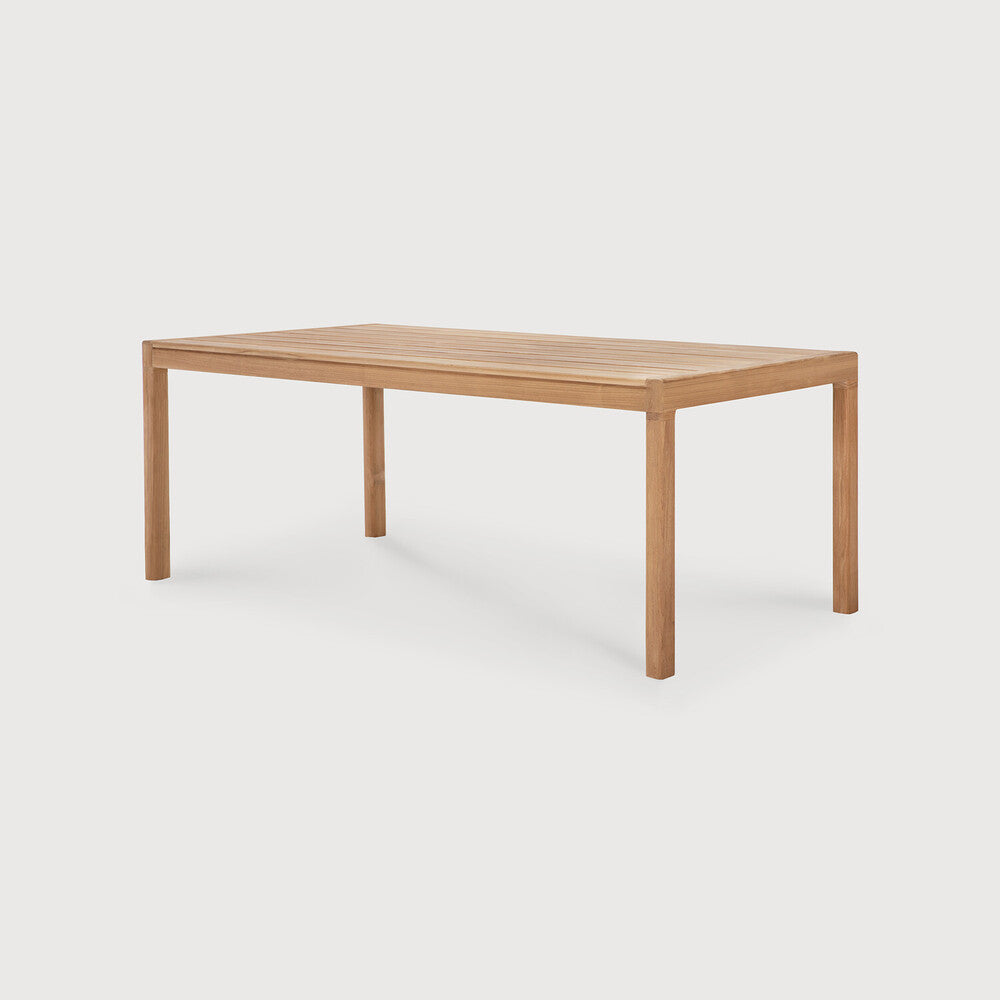 Ethnicraft Jack Outdoor Dining Table in teak styled in a dining room