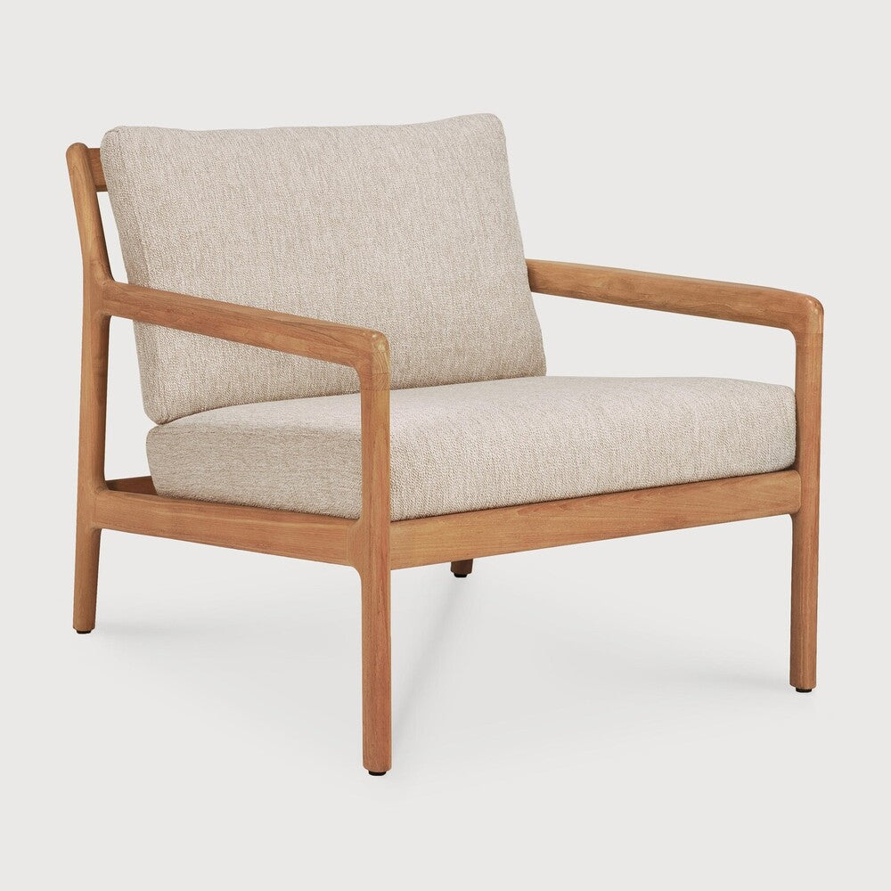 Ethnicraft Jack Outdoor Lounge Chair with FSC-certified solid teak frame