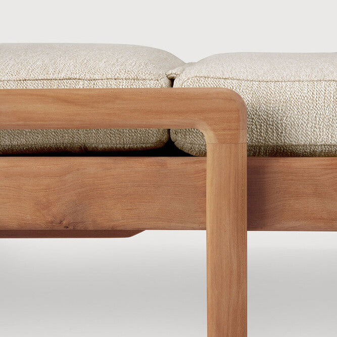 Ethnicraft Jack Outdoor Adjustable Lounger in teak, FSC-certified solid teak with natural finish