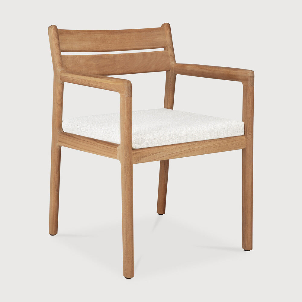 Ethnicraft Jack Outdoor Dining Chair in teak, FSC-certified solid teak