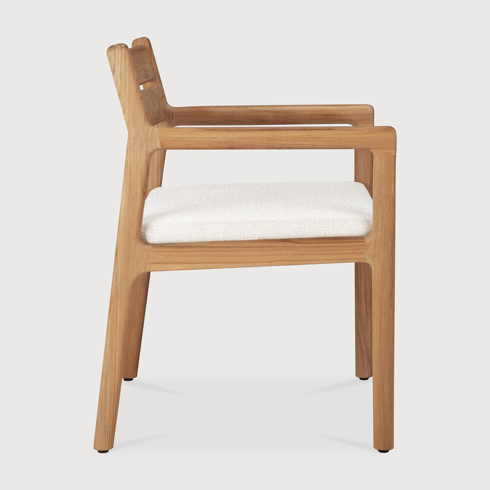 Ethnicraft Jack Outdoor Dining Chair in teak, FSC-certified solid teak