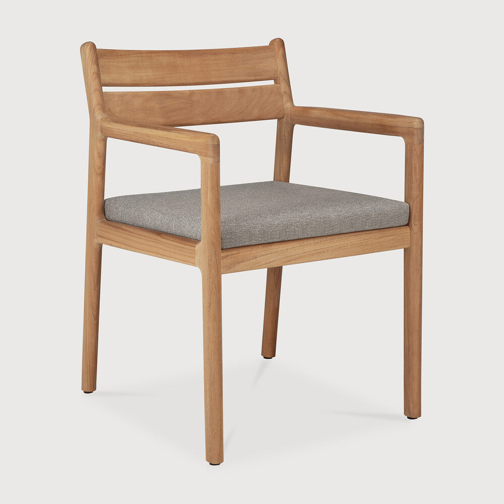 Ethnicraft Jack Outdoor Dining Chair in teak, FSC-certified solid teak