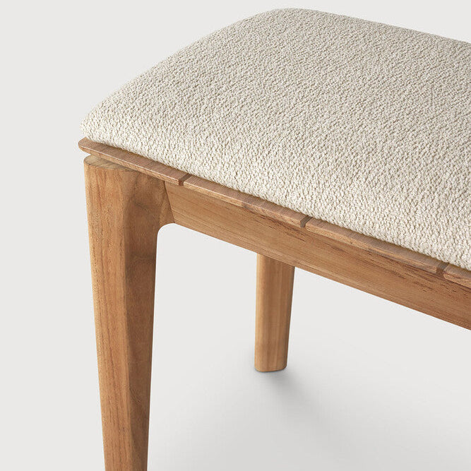 Ethnicraft Bok Outdoor Bench in teak, FSC-certified solid teak with natural finish, Belgian solid wood furniture