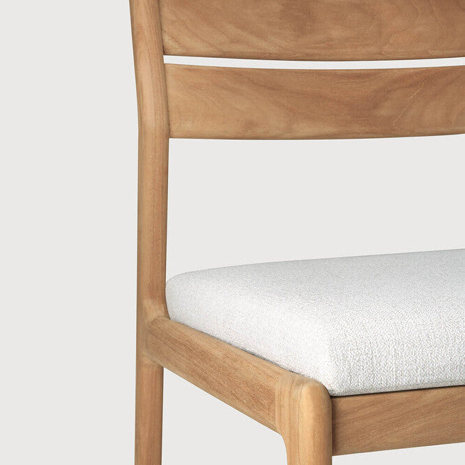 Ethnicraft Jack Outdoor Dining Chair in teak styled in a dining room