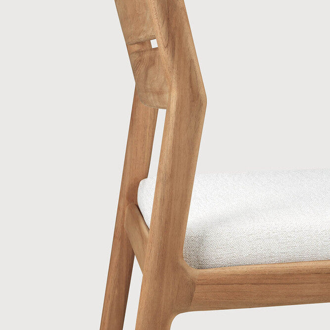 Ethnicraft Jack Outdoor Dining Chair in teak styled in a dining room