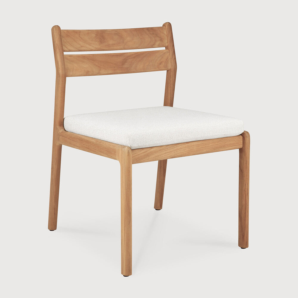 Ethnicraft Jack Outdoor Dining Chair in teak styled in a dining room