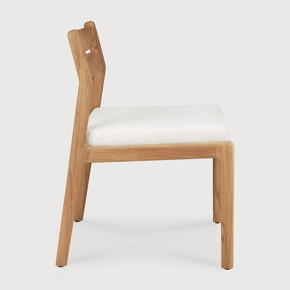 Ethnicraft Jack Outdoor Dining Chair in teak styled in a dining room
