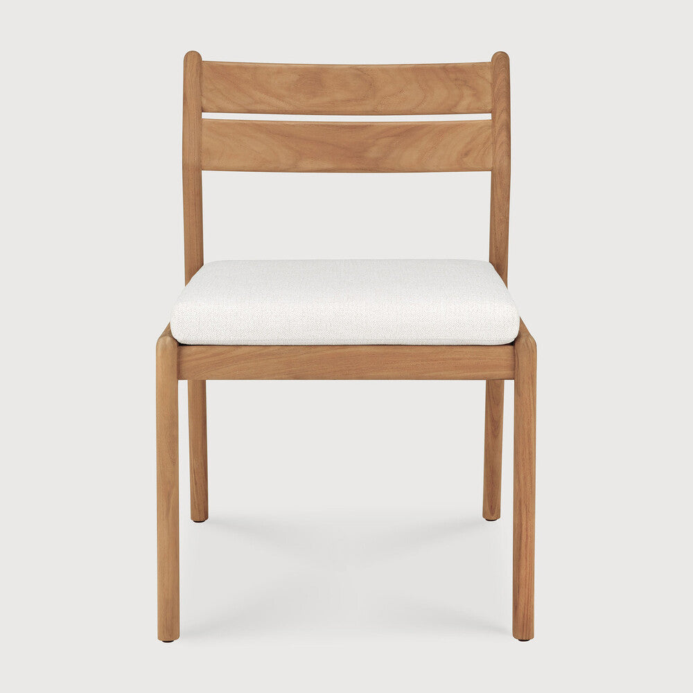 Ethnicraft Jack Outdoor Dining Chair in teak styled in a dining room