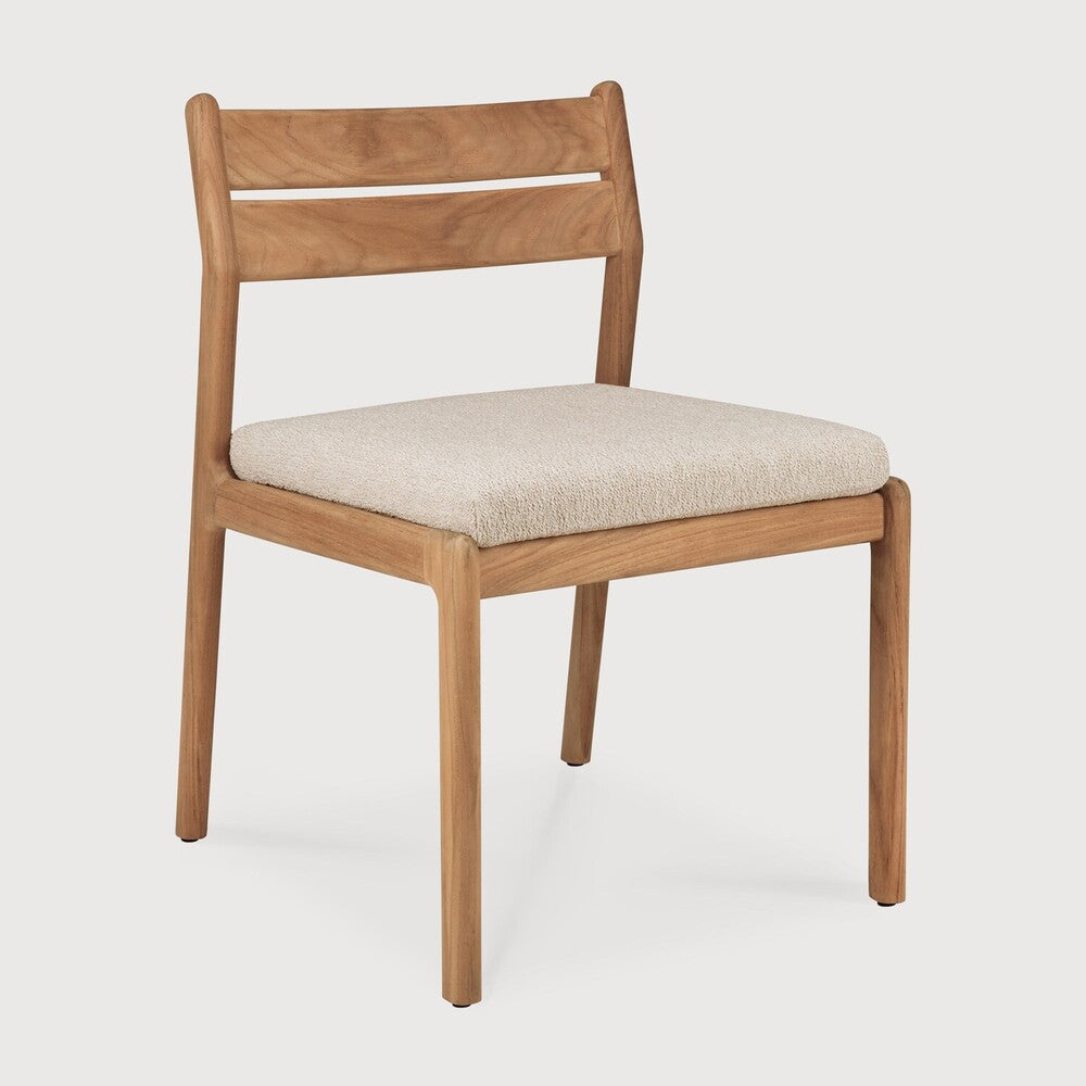 Ethnicraft Jack Outdoor Dining Chair in teak styled in a dining room