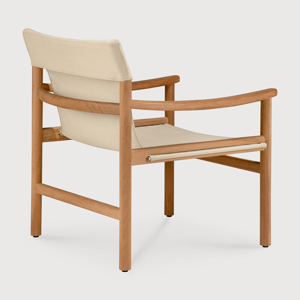 Ethnicraft Safari Outdoor Lounge Chair with FSC-certified solid teak frame