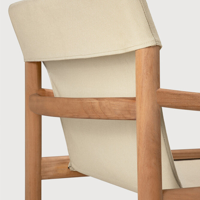 Ethnicraft Safari Outdoor Lounge Chair with FSC-certified solid teak frame