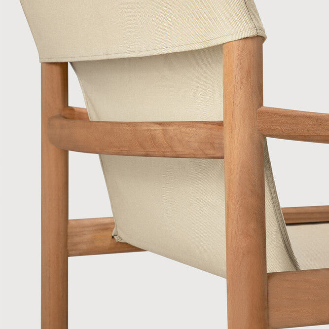 Ethnicraft Safari Outdoor Lounge Chair with FSC-certified solid teak frame
