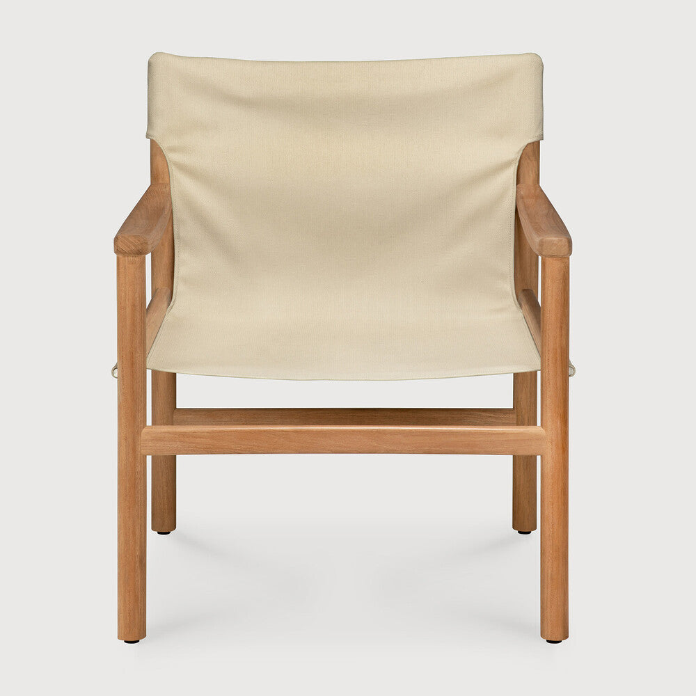 Ethnicraft Safari Outdoor Lounge Chair with FSC-certified solid teak frame