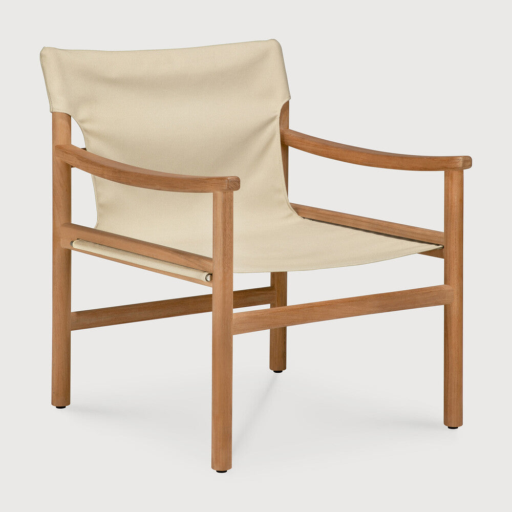 Ethnicraft Safari Outdoor Lounge Chair with FSC-certified solid teak frame