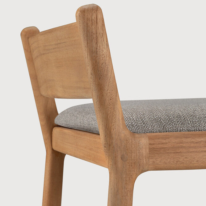 Ethnicraft Jack Outdoor Bar Stool in teak, FSC-certified solid teak