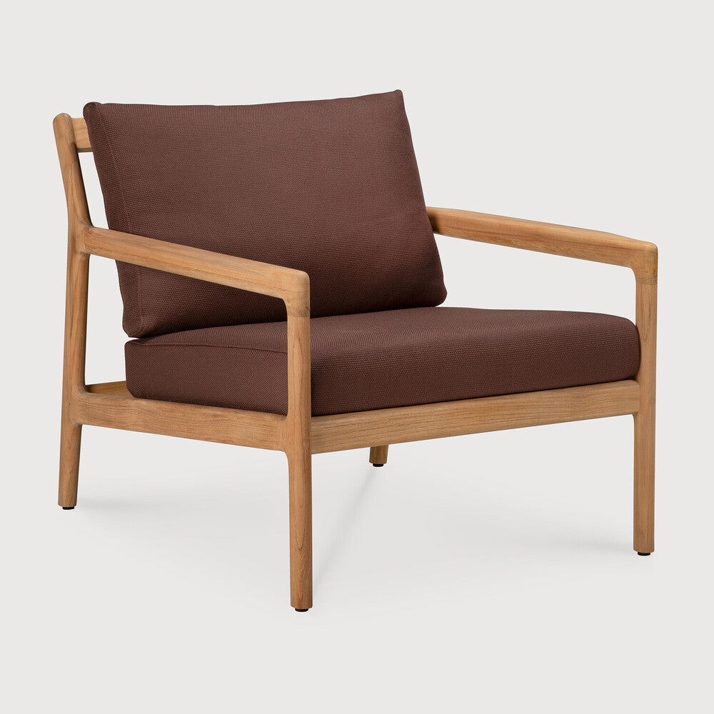 Ethnicraft Jack Outdoor Lounge Chair with FSC-certified solid teak frame