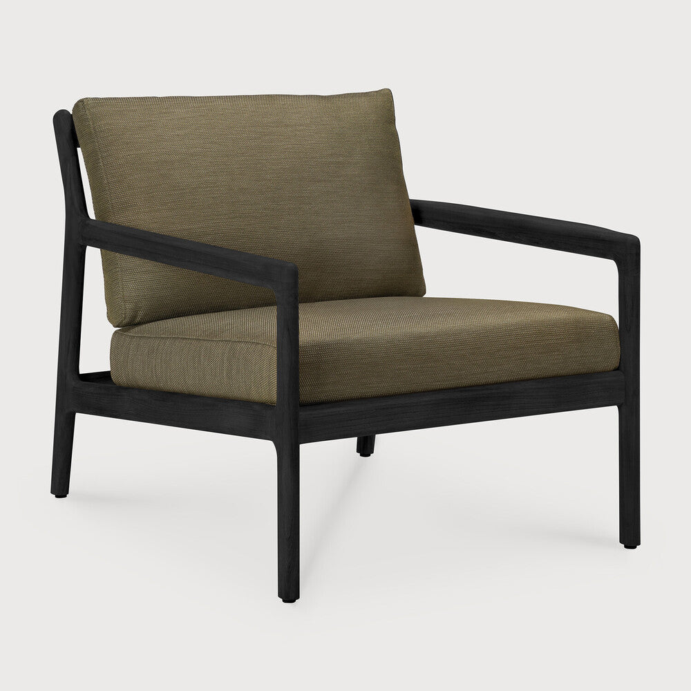 Ethnicraft Jack Outdoor Lounge Chair with FSC-certified solid teak frame