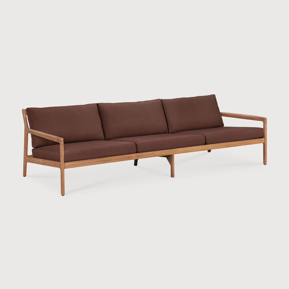 Ethnicraft Jack Outdoor 3 Seat Sofa with FSC-certified solid teak frame