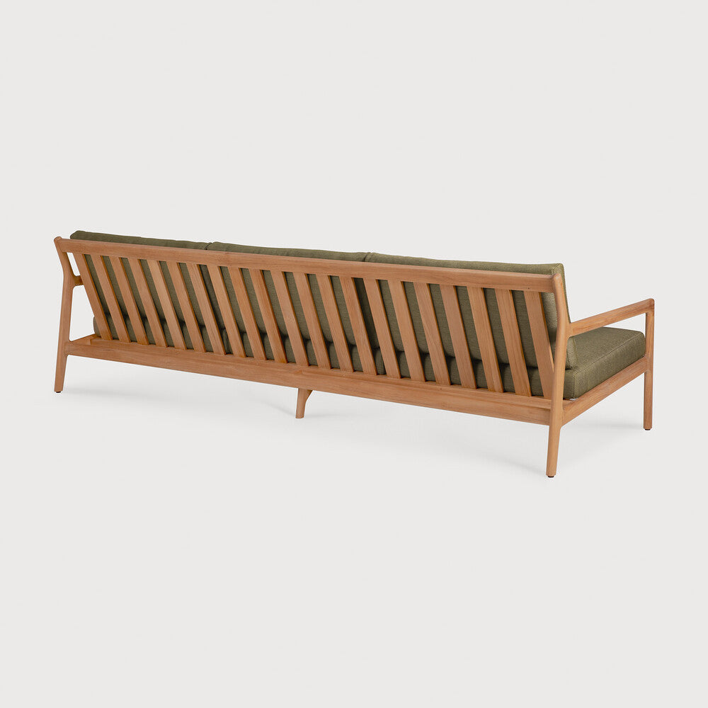 Ethnicraft Jack Outdoor 3 Seat Sofa with FSC-certified solid teak frame