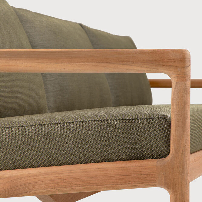 Ethnicraft Jack Outdoor 3 Seat Sofa with FSC-certified solid teak frame