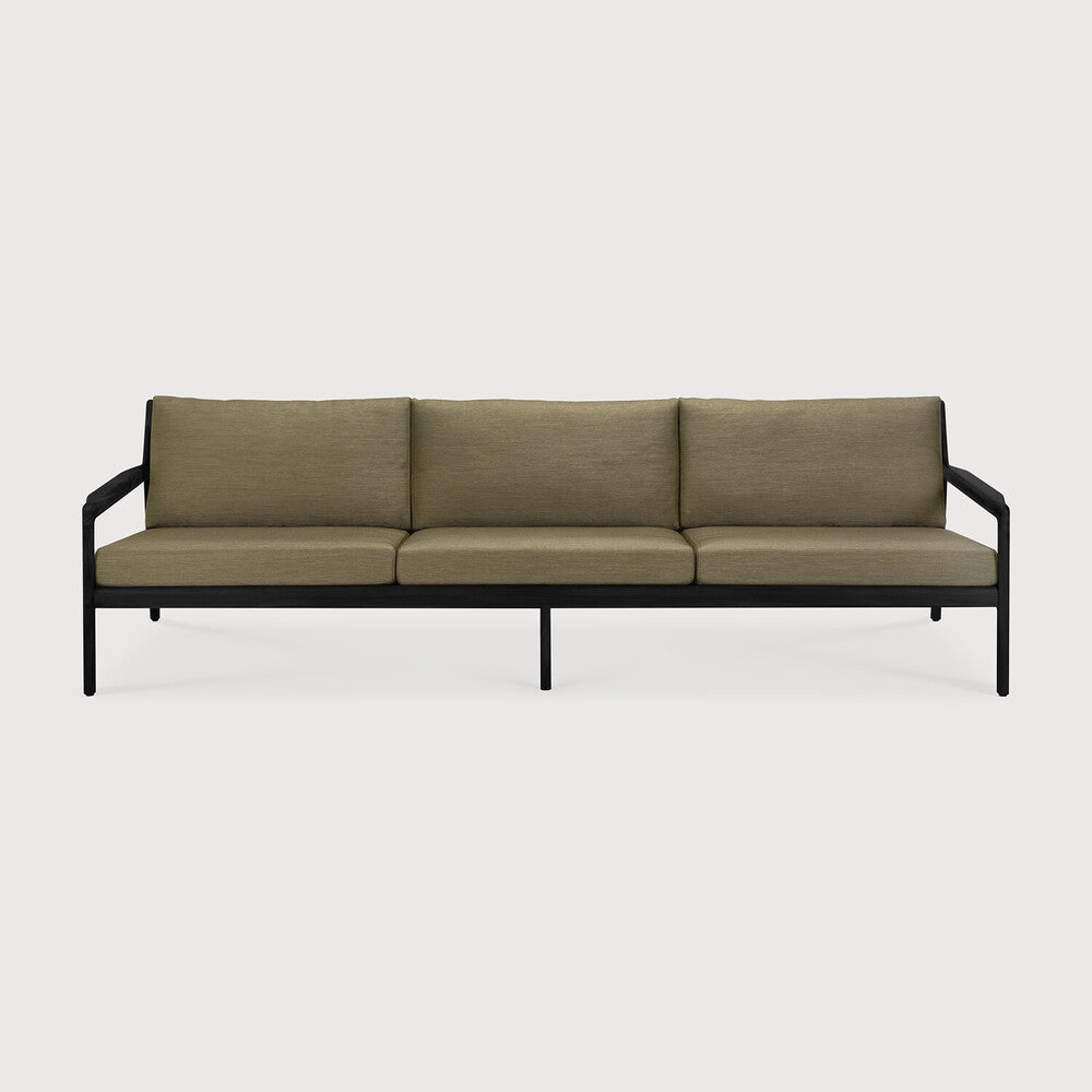 Ethnicraft Jack Outdoor 3 Seat Sofa with FSC-certified solid teak frame