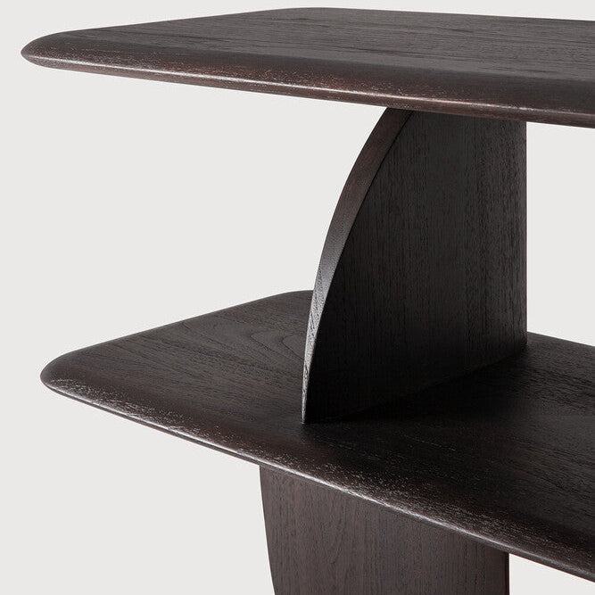 Ethnicraft Geometric Rack in teak, FSC-certified solid teak with varnished finish