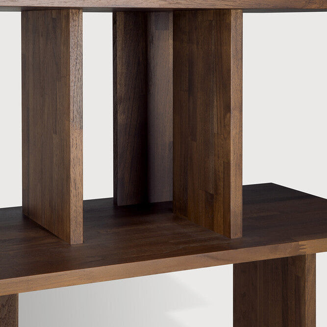 Ethnicraft Irregular Rack in teak, FSC-certified solid teak with varnished finish