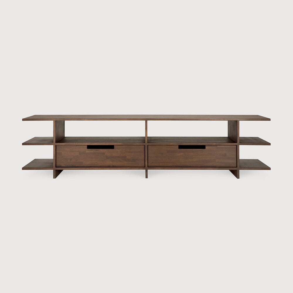 Ethnicraft Kabuki TV Cupboard in teak, FSC-certified solid teak with varnished finish