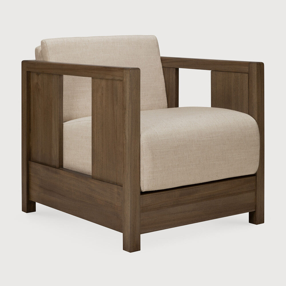 Ethnicraft Roan Lounge Chair with FSC-certified solid teak frame