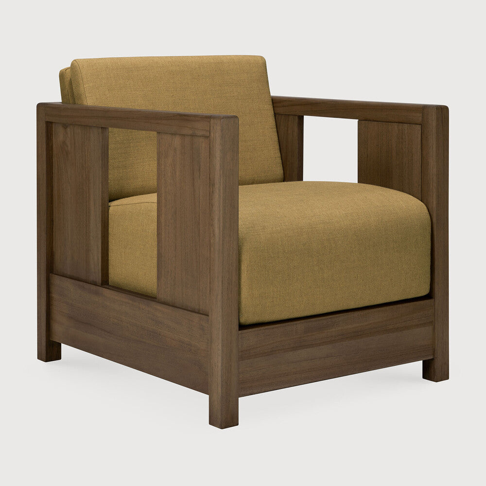 Ethnicraft Roan Lounge Chair with FSC-certified solid teak frame