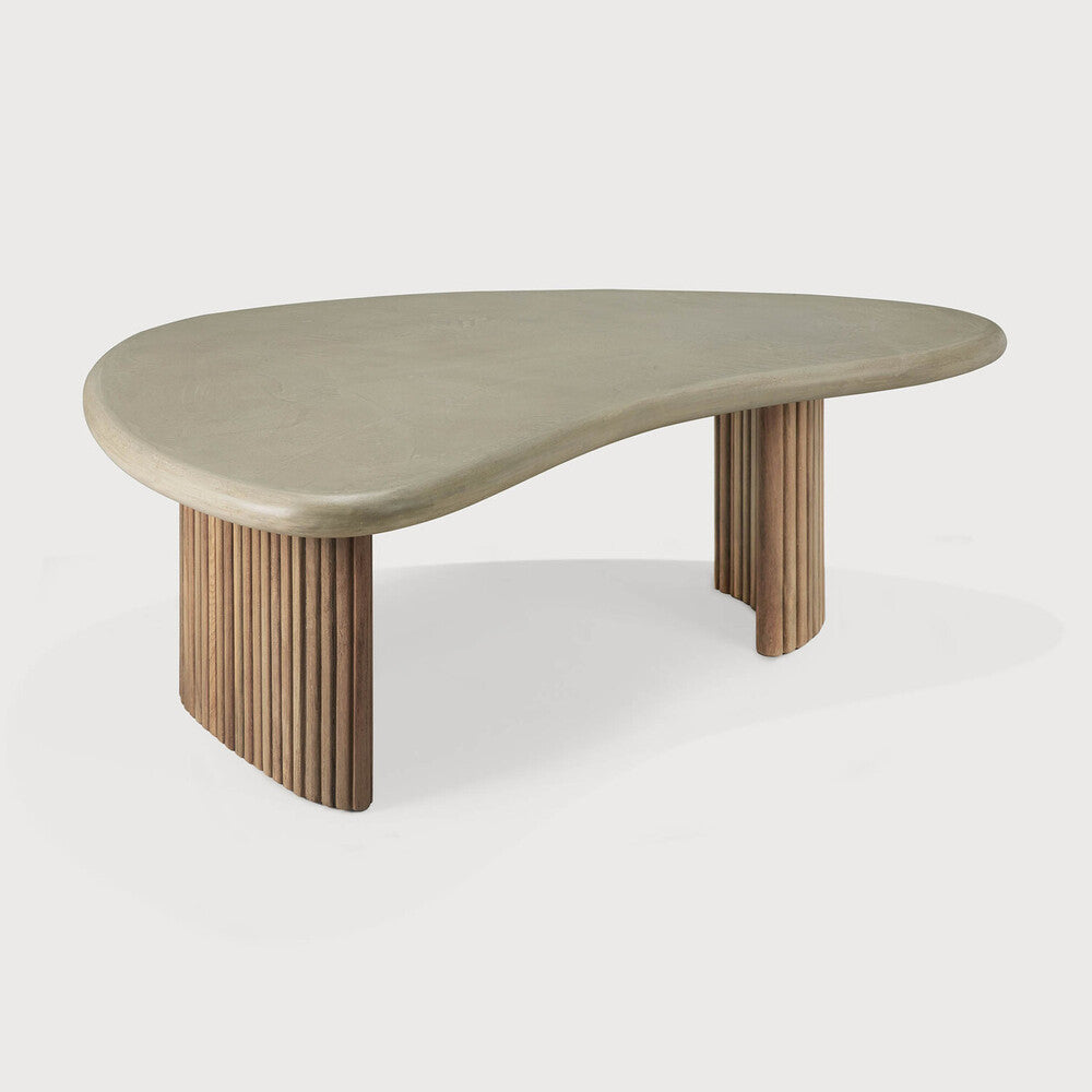 Ethnicraft Boomerang Outdoor Coffee Table in teak, FSC-certified solid teak