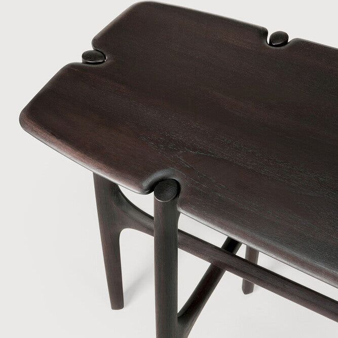 Ethnicraft Pi Console Table in teak, FSC-certified solid teak with varnished finish