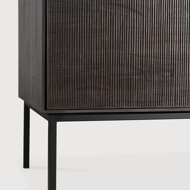 Ethnicraft Grooves TV Cupboard, FSC-certified solid wood furniture by Belgian brand
