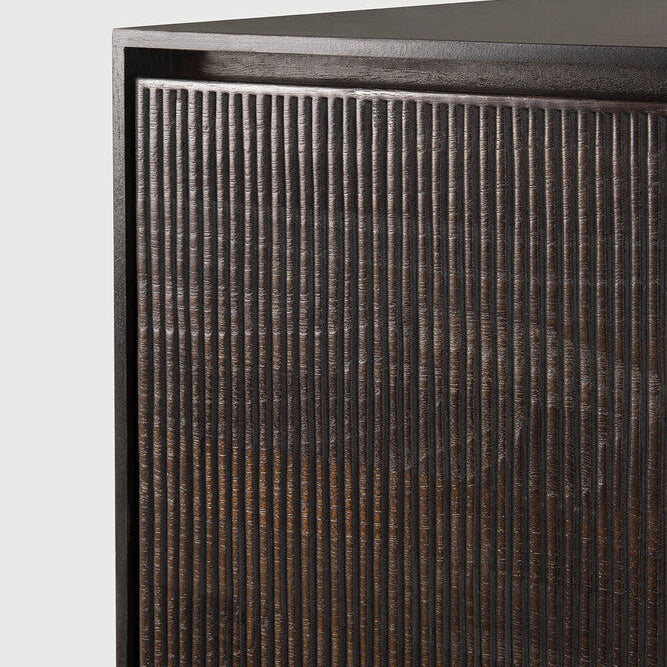 Ethnicraft Grooves TV Cupboard, FSC-certified solid wood furniture by Belgian brand