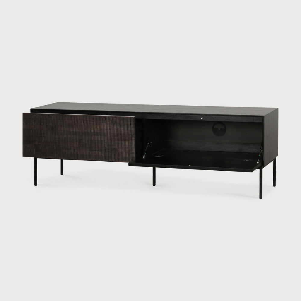 Ethnicraft Grooves TV Cupboard, FSC-certified solid wood furniture by Belgian brand