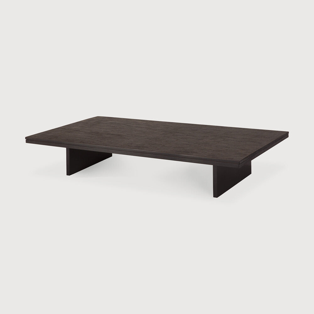 Ethnicraft Grooves Coffee Table in teak, FSC-certified solid teak with varnished finish