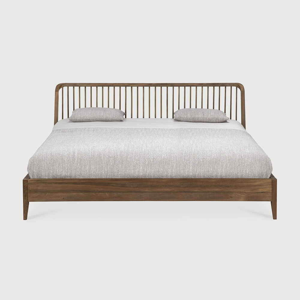 Ethnicraft Reclaimed Teak Spindle Bed in teak, FSC-certified solid teak, Belgian solid wood furniture