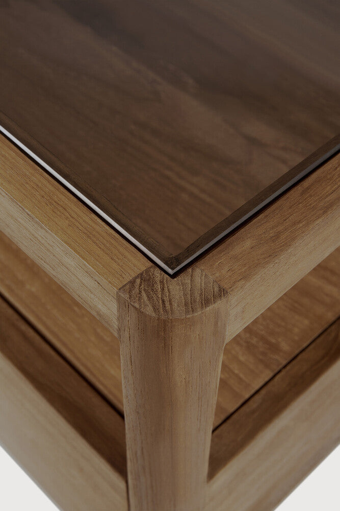 Reclaimed Teak Spindle Bedside Table